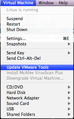 update vmware tools